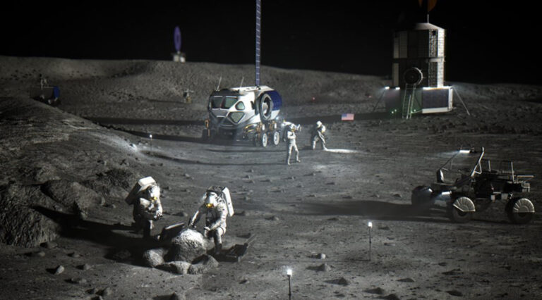 blog-motiv-History-Lunar-Base-Planning Astronauts working on the moon